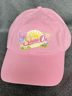 Pink “Shine On” Adjustable Baseball Cap – KC Brands Floral & Sun Graphic - NWOT